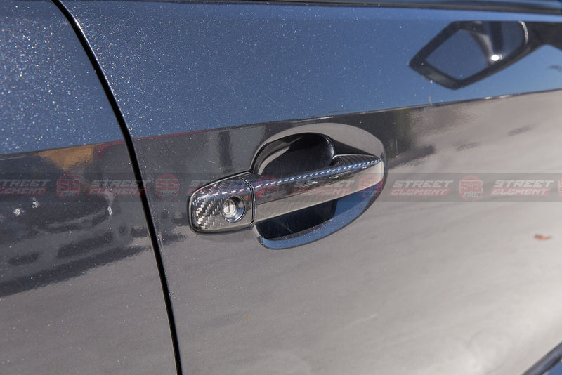 Dry Carbon Fiber Door Handle Covers (8PCS) For MY15-19 Subaru WRX Premium / STI