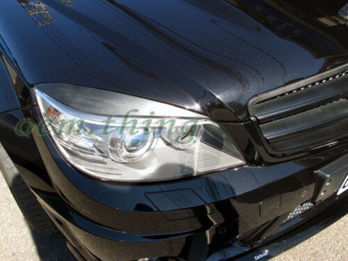 Eyelid/Headlight Covers For MY08-11 Mercedes-Benz W204 C-Class Sedan (UNPAINTED)